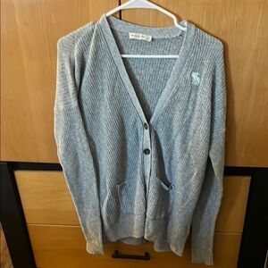 Gray Button-Up Cardigan